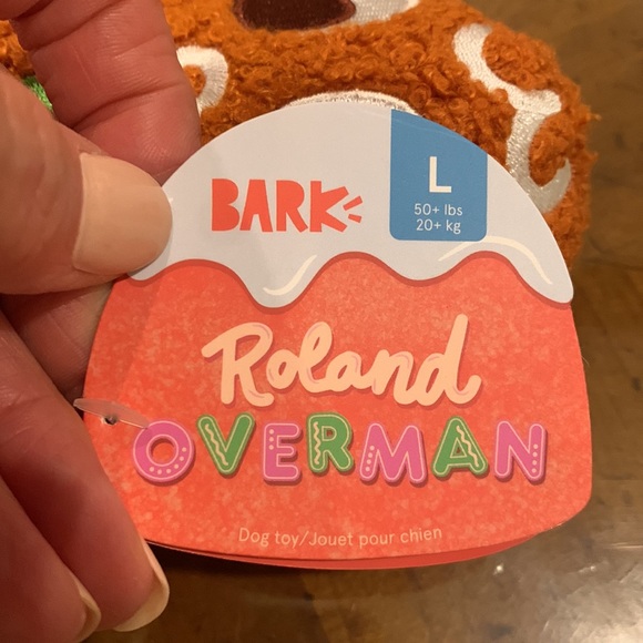 NWT Bark Box Roland Overman L (50+ lbs) dog toy, It has a squeaker and crinkle - Picture 5 of 9
